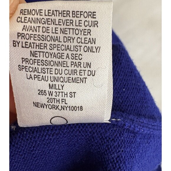 Alilly Women’s Merino Wool Blend Collared Long Sleeve Top Small Blue Pullover - Picture 12 of 12